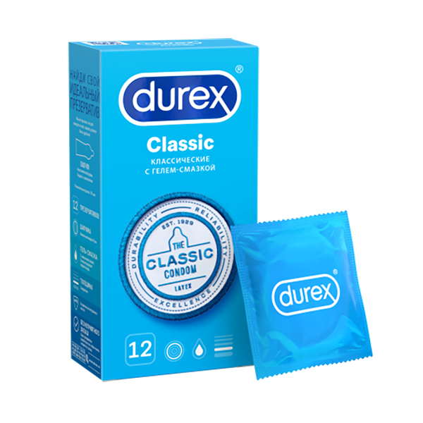 Презервативы Durex Сlassic №12 из натурального латекса