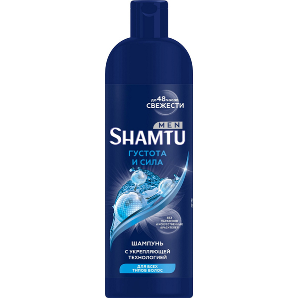 Шампунь для волос SHAMTU 500мл Густые и Сильные с укрепляющей технологией для мужчин