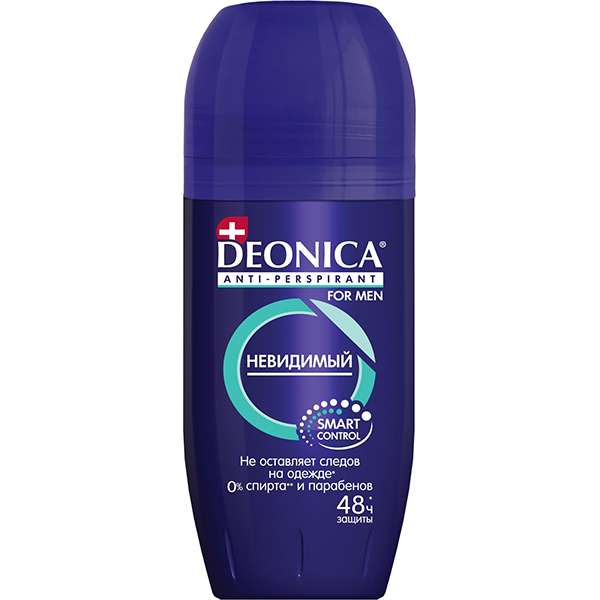 Дезодорант для тела DEONICA FOR MEN 50мл Антиперспирант ролик Невидимый