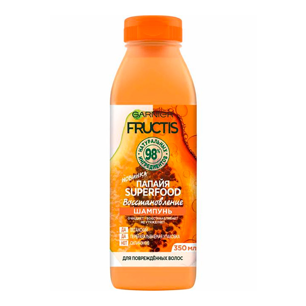 Шампунь для волос GARNIER Fructis 350мл Папайя