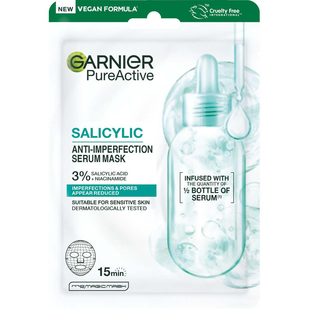 Маска для лица GARNIER Skin Naturals Тканевая маска Салициловая