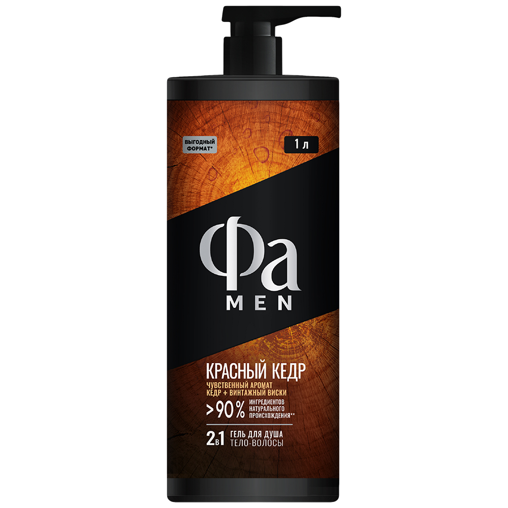 Гель для душа ФА MEN 1000мл Красный кедр
