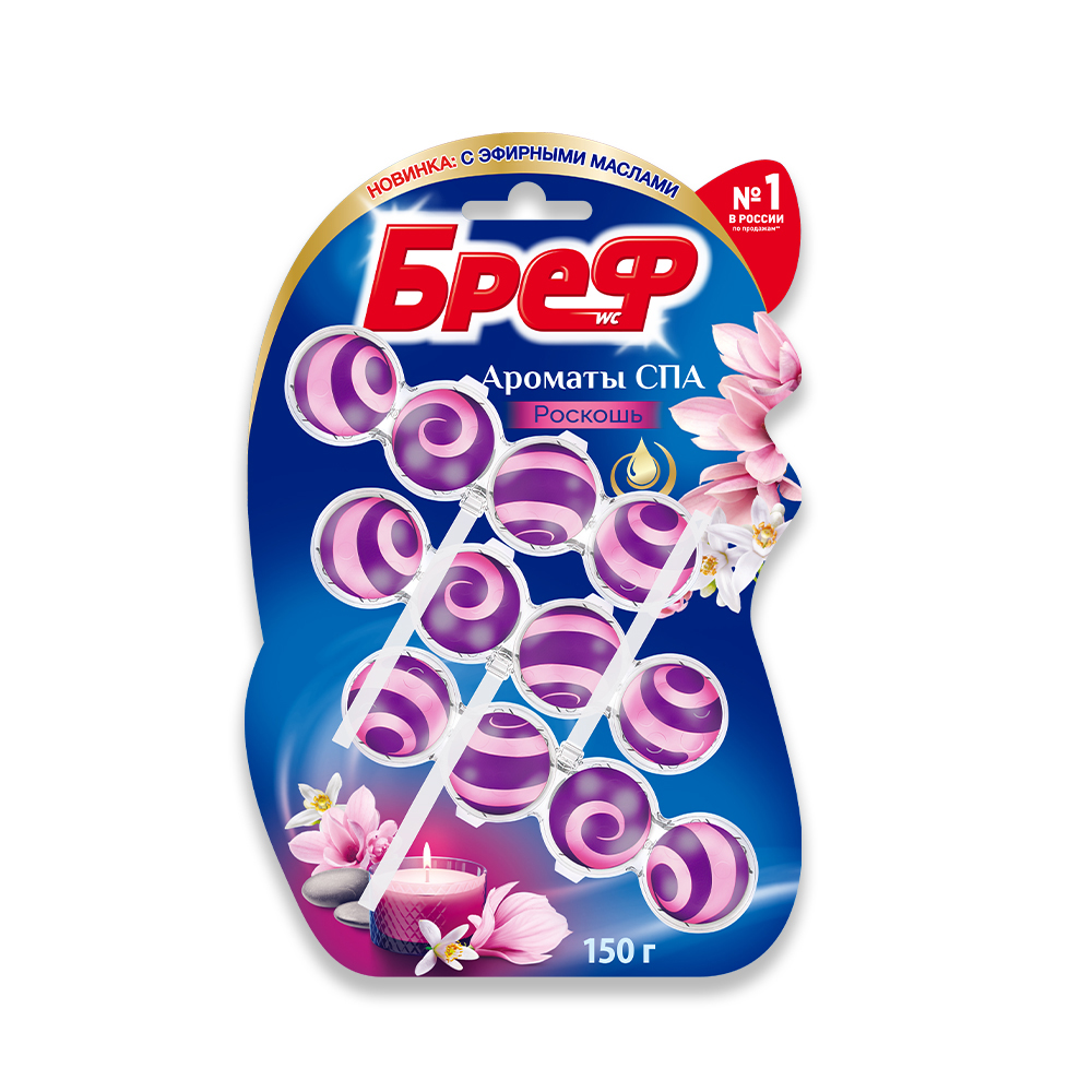 Туалетный блок БРЕФ 3x50г Ароматы СПА Роскошь