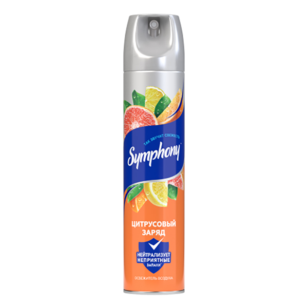 Освежитель воздуха SYMPHONY 300см3 Цитрусовый заряд 6																														