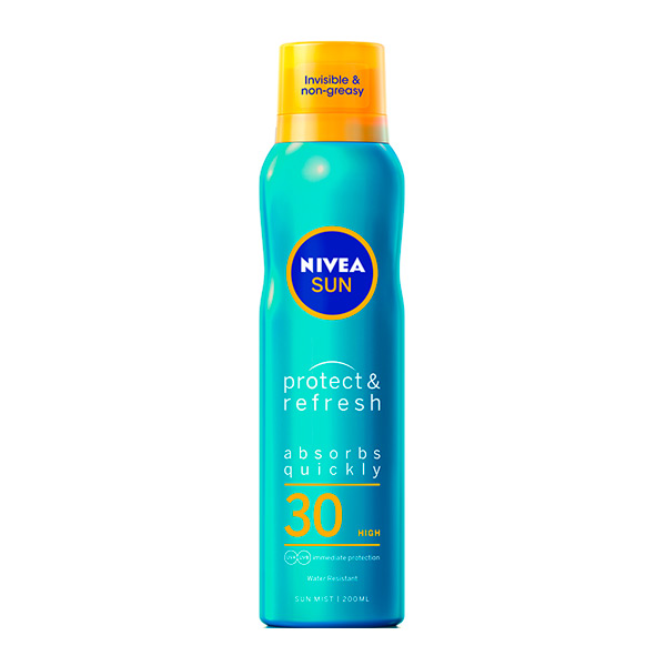 Сухой солнцезащитный спрей NIVEA  200мл Защита и Легкость SPF30