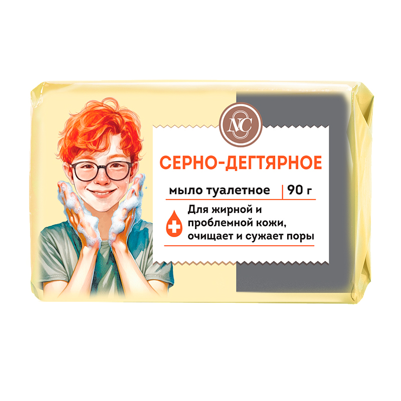 Мыло туалетное НЕВСКАЯ КОСМЕТИКА 90г Серно-дегтярное