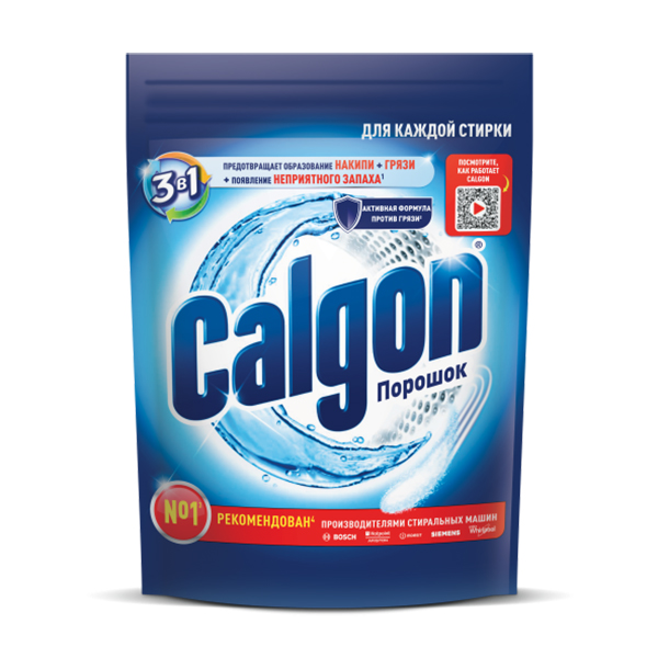 Средство CALGON 400г для смягчения воды и предотвращения образования известкового налета 3в1 порошок 20
