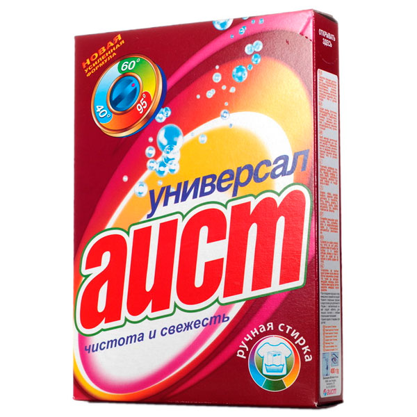 Стиральный порошок  АИСТ 400г УНИВЕРСАЛ
