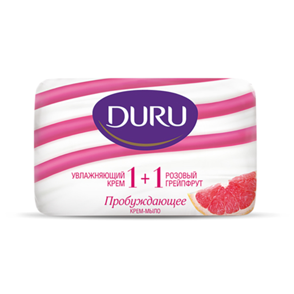 Крем-мыло туалетное DURU 1+1 4 80г Розовый Грейпфрут (э/пак)