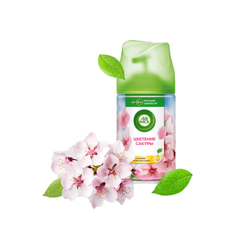 Освежитель воздуха Air Wick Freshmatic Pure 250мл Цветущая сакура аэрозоль сменный баллон