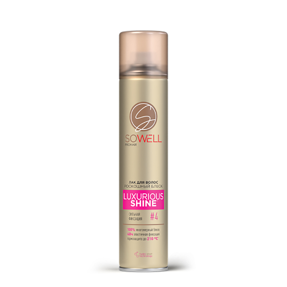 Лак для волос SoWell 300см3 Luxurious Shine Роскошный блеск сильной фиксации