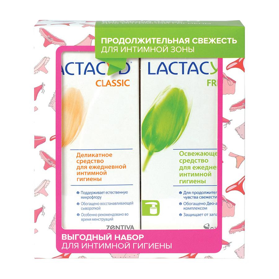Набор LACTACYD для интимной гигиены Продолжительная свежесть для интимной зоны