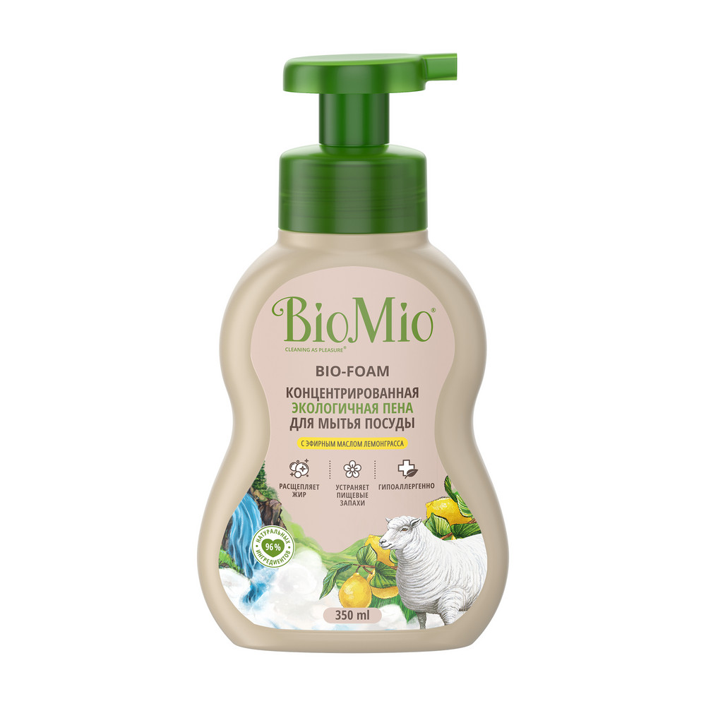 Пена для мытья посуды BIO MIO Bio-Foam 350мл ЛЕМОНГРАСС
