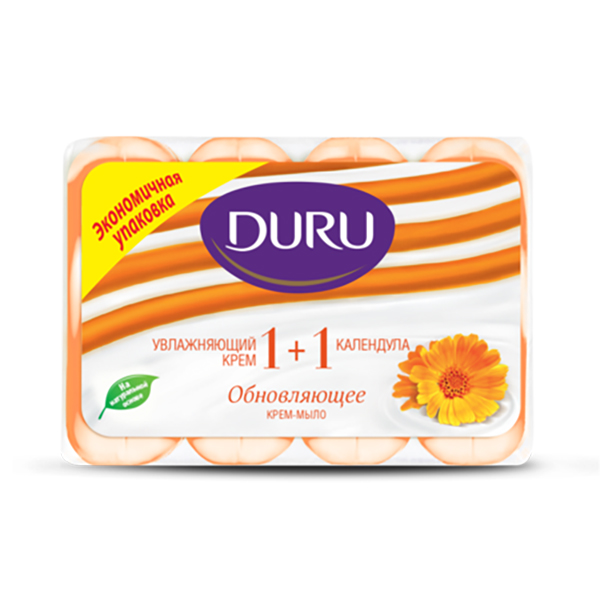 Крем-мыло туалетное DURU 1+1 4 80г Календула (э/пак)