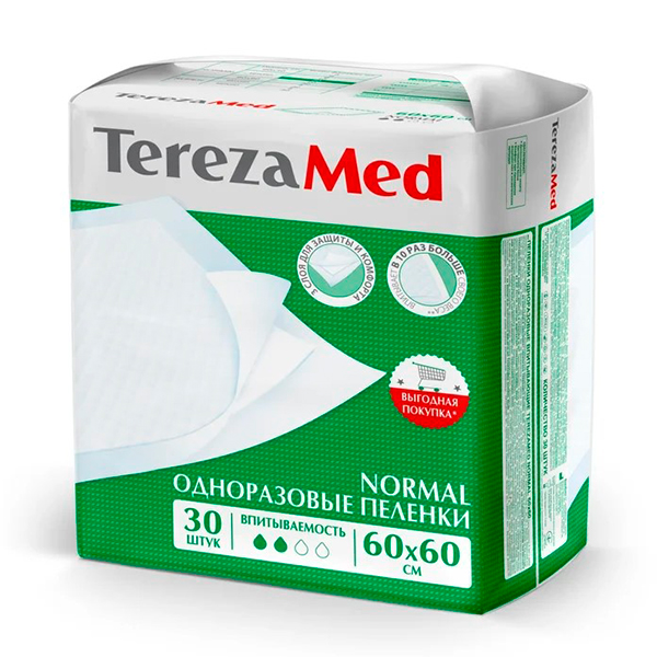 Пеленки одноразовые TEREZAMED Пеленки одноразовые Normal 60x60 30 шт