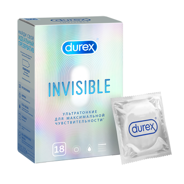 Презервативы Durex Invisible №18 из натурального латекса