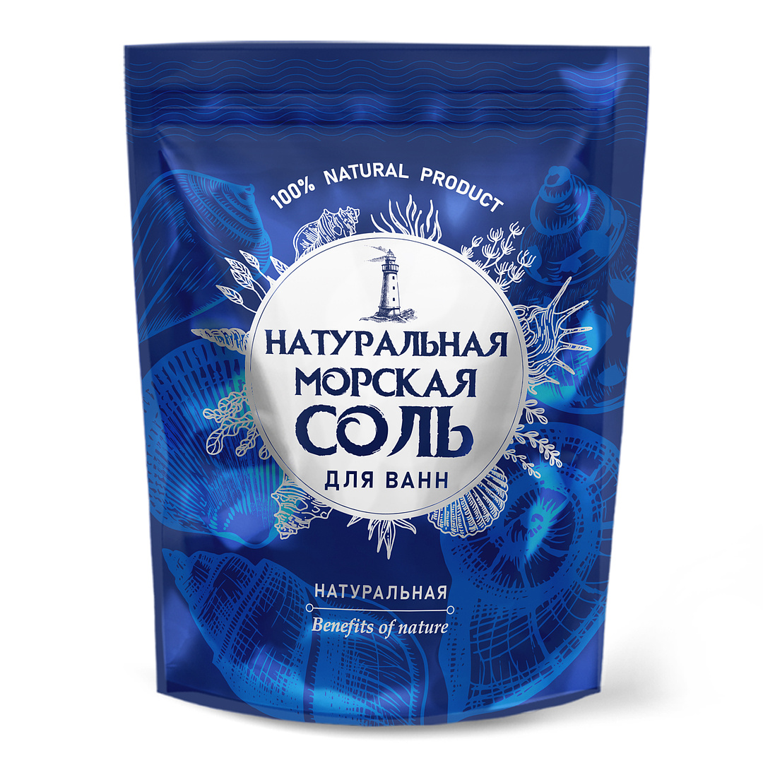 Соль для ванн Натуральная морская соль 1100г