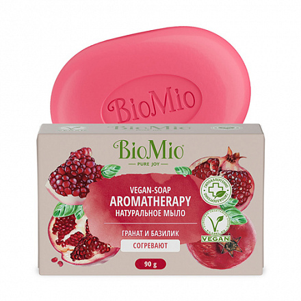 Мыло туалетное BIO MIO Bio Soap 90г натуральное Гранат и Базилик