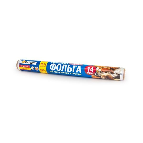 Фольга пищевая PATERRA 29см 10м прочная в пленке /63
