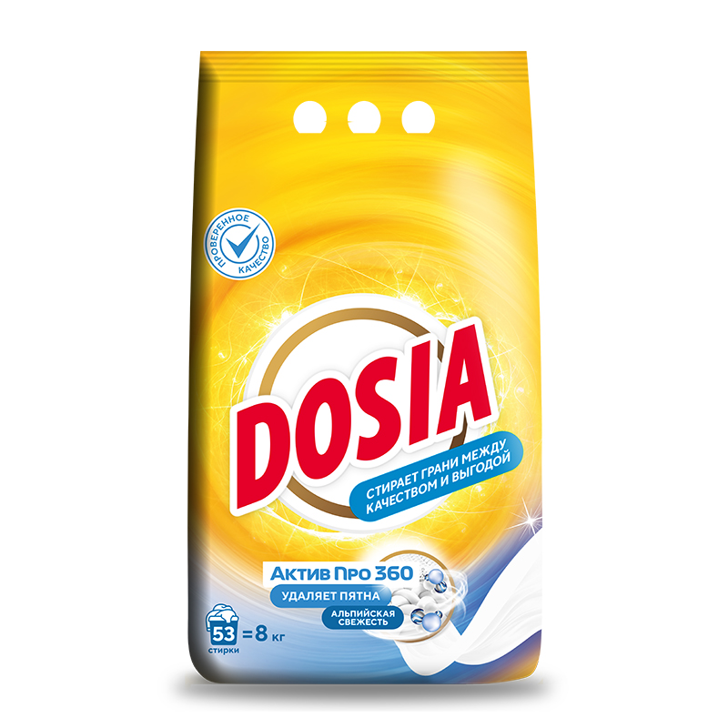 Порошок для стирки DOSIA Optima 8000г Альпийская Свежесть