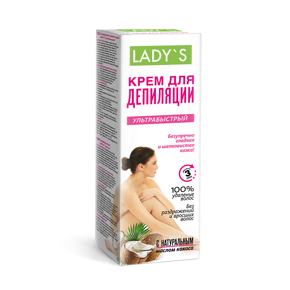 Крем для депиляции LADY'S Comfort Naturals 100мл Ультрабыстрый