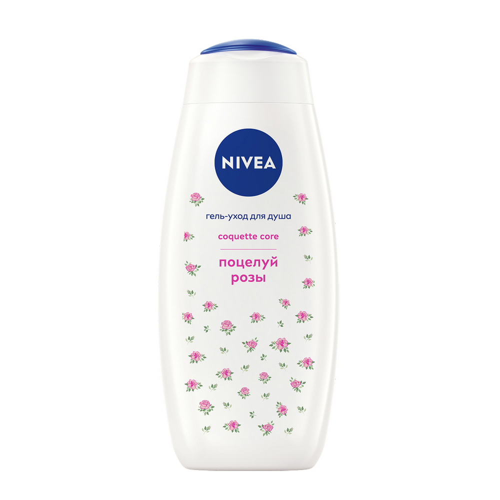 Гель-уход для душа NIVEA 500мл Coquette core Поцелуй розы