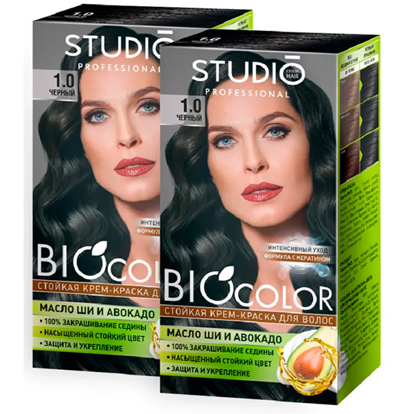 Крем-краска для волос Biocolor 50/50/15мл 1.0 Черный