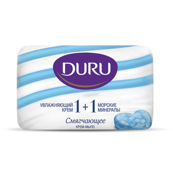 Крем-мыло туалетное DURU 1+1 80г Морские минералы 24