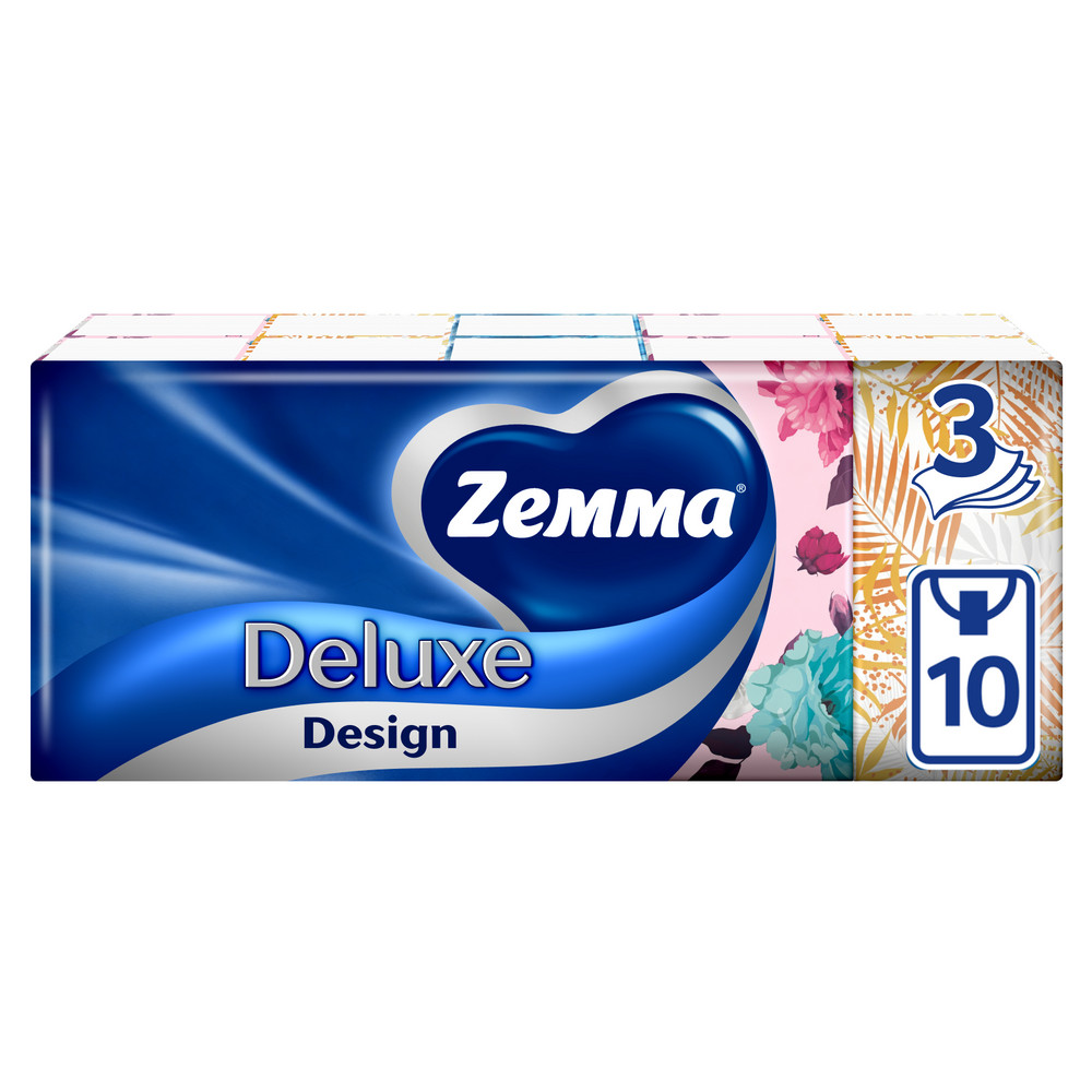 ZEMMA Deluxe10шт 3сл Носовые платки Design (выписка кратно 10 шт!!!)