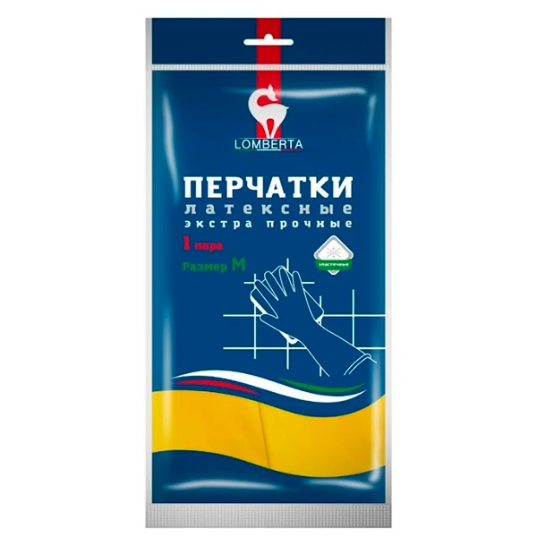 Перчатки хозяйственные LOMBERTA экстра прочные M (пара)
