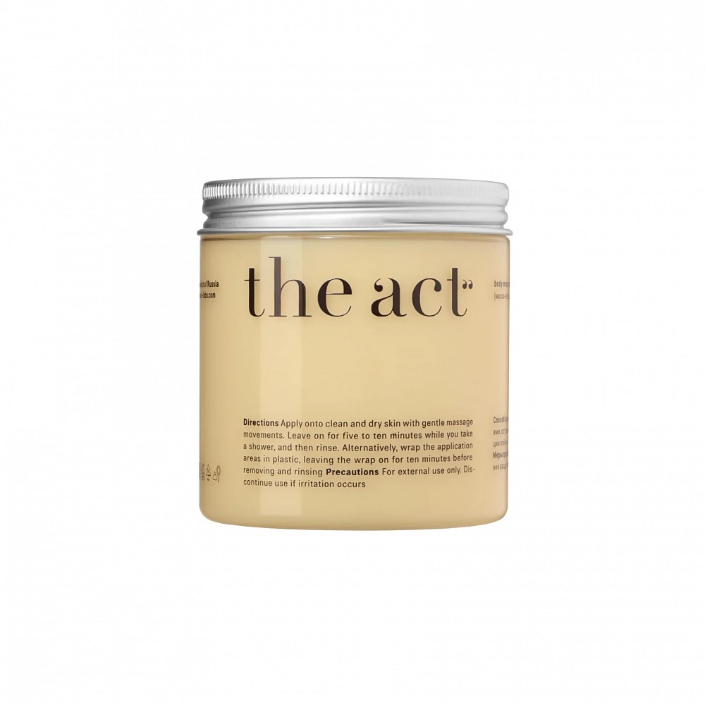 Маска для тела THE ACT 250г Моделирующая маска-обертывание для тела с планктоном и камфорой