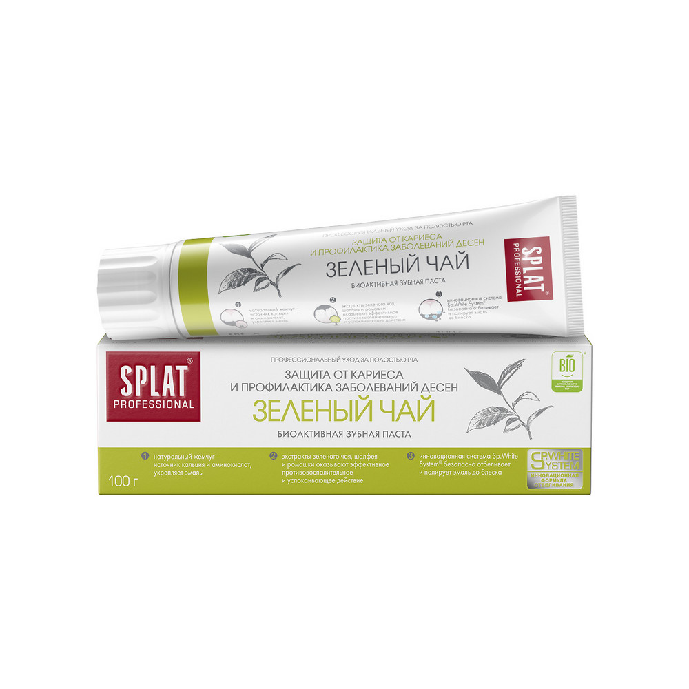 Зубная паста SPLAT Professional 100г ЗЕЛЕНЫЙ ЧАЙ