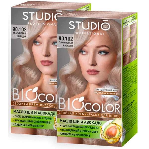 Крем-краска для волос Biocolor 50/50/15мл 90.102 Платиновый блондин