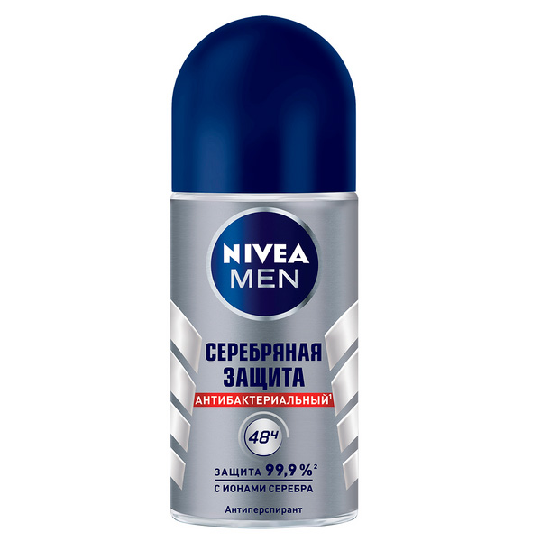 Дезодорант для тела NIVEA MEN 50мл шар Серебряная защита