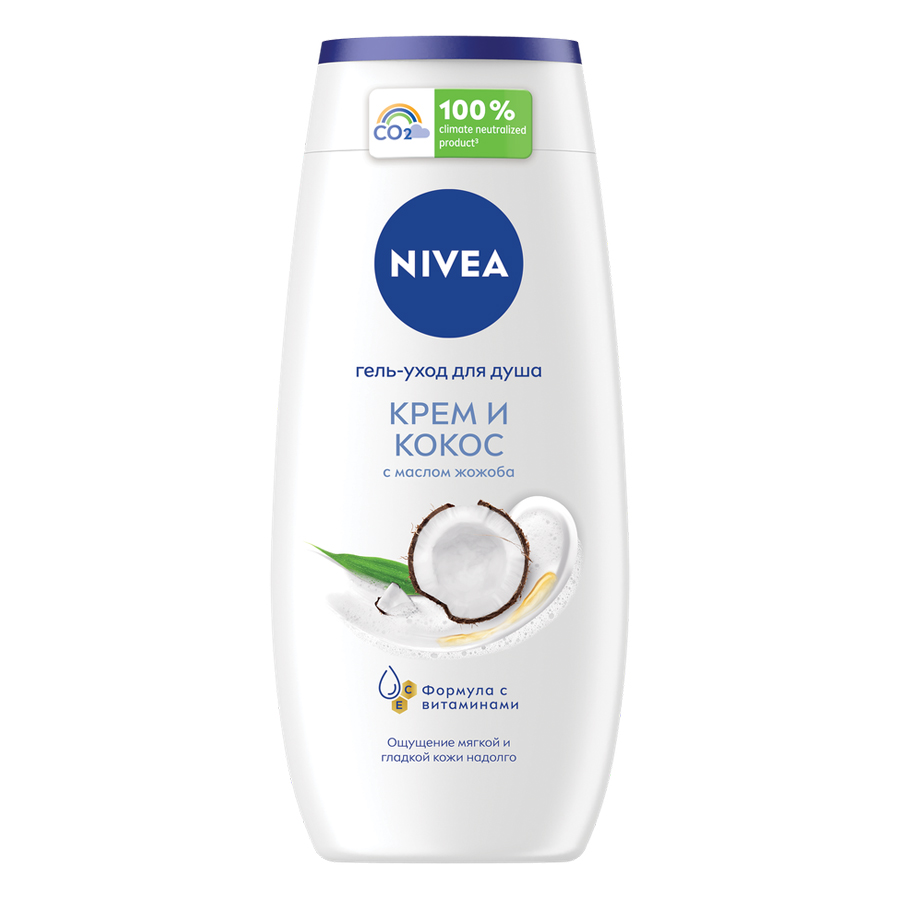 Гель для душа NIVEA 250мл Гель-уход Крем кокос 6