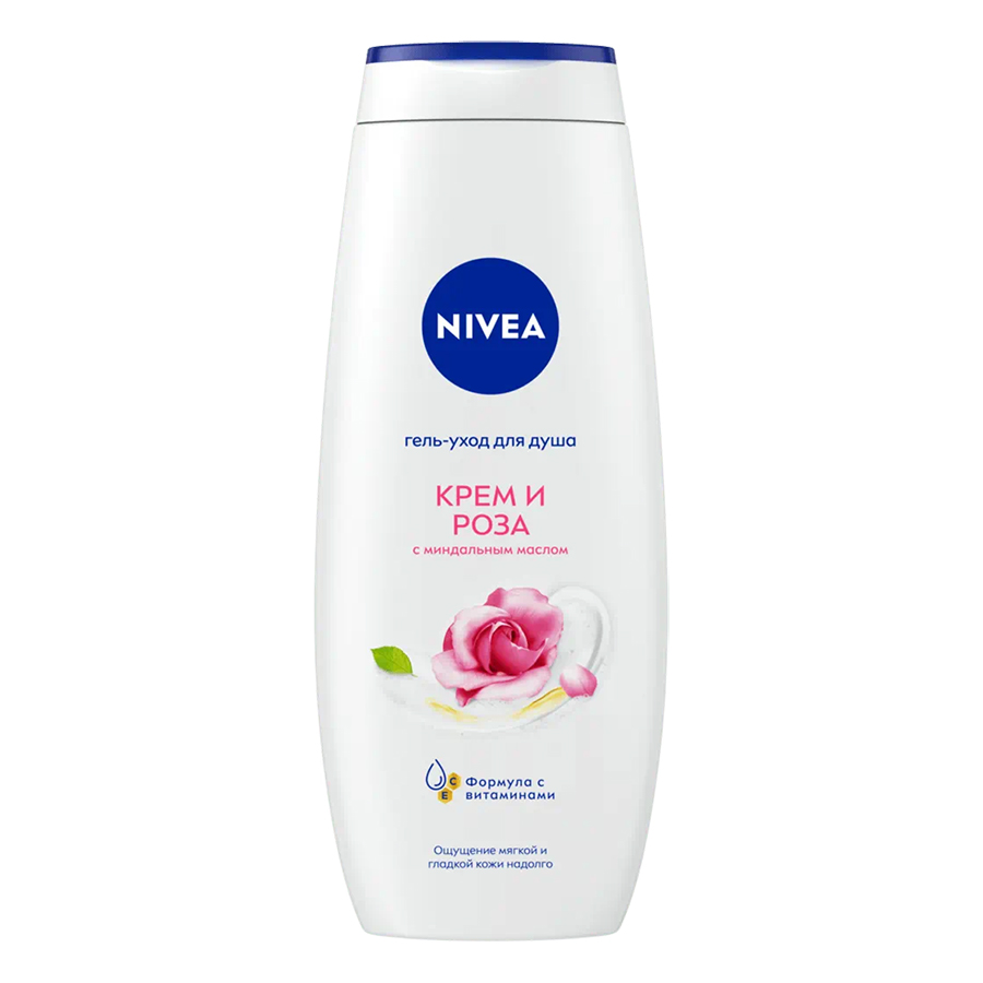 Гель для душа NIVEA 500мл Гeль-уход Крем и роза 6
