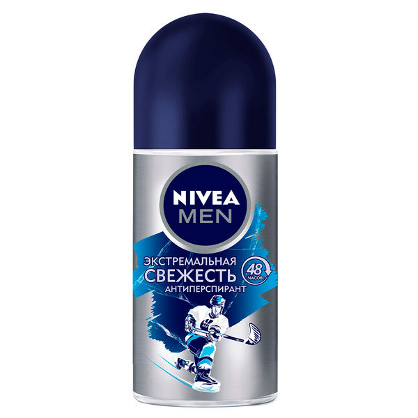 Дезодорант для тела NIVEA MEN 50мл Aqua cool шар Экстремальная защита