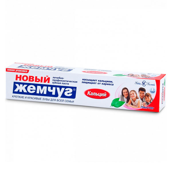 Зубная паста НОВЫЙ ЖЕМЧУГ 75мл Кальций