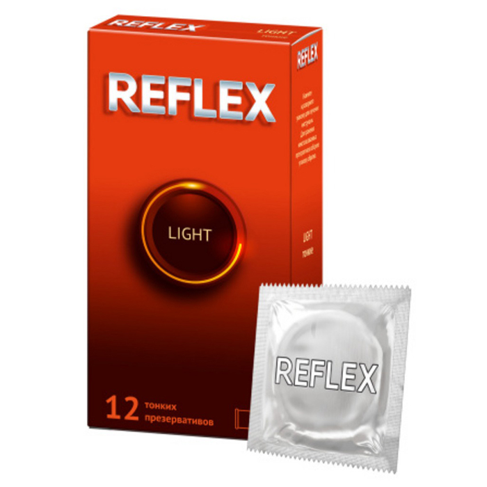 Презервативы Reflex Light №12 из натурального латекса в смазке