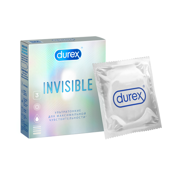 Презервативы Durex Invisible №3 из натурального латекса