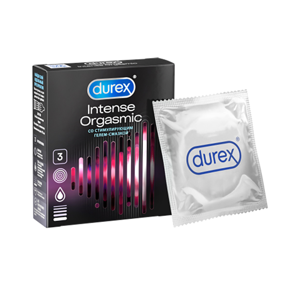 Презервативы Durex Intense Orgasmic №3 из натурального латекса