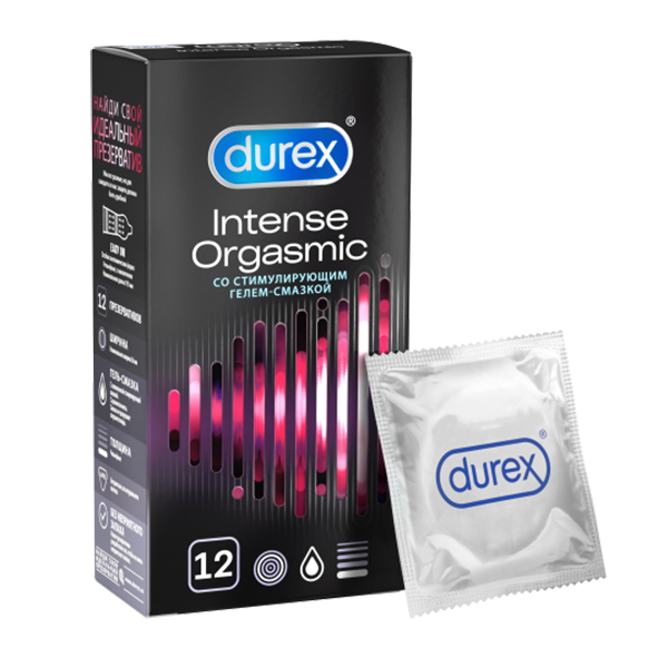 Презервативы Durex Intense Orgasmic №12 из натурального латекса