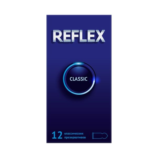 Презервативы Reflex Classic №12 из натурального латекса в смазке