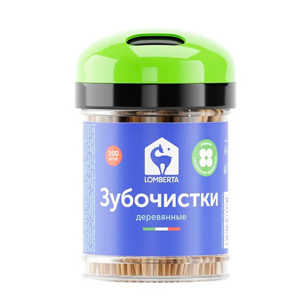 Зубочистки  LOMBERTA 200шт Зубочистки деревянные 24
