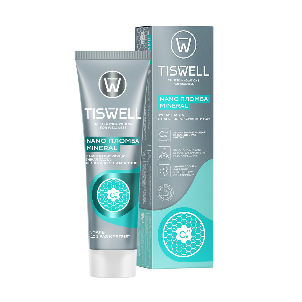Зубная паста TISWELL 110г Реминерализующая от кариеса с наногидроксиапатитом 9