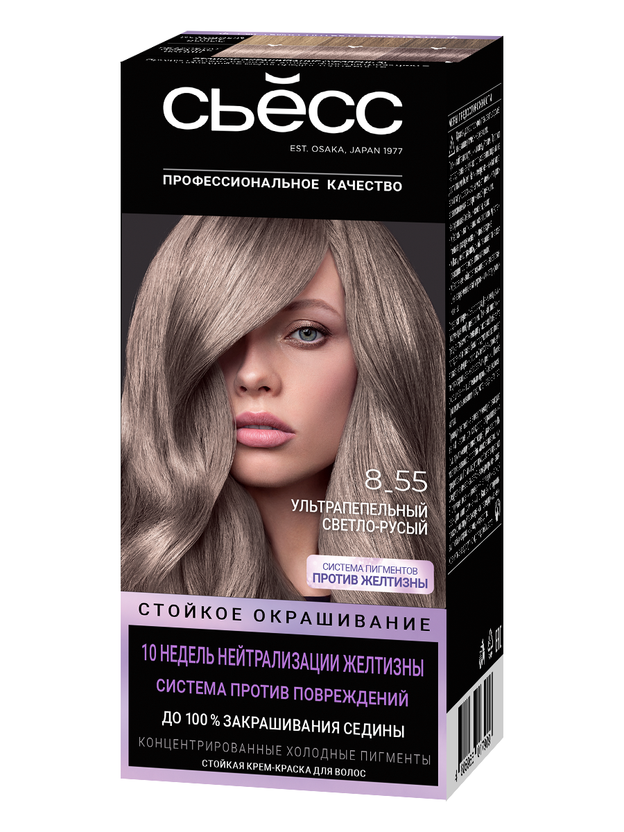 Краска для волос СЬĔСС Color 115мл 8-55 Ультрапепельный светло-русый