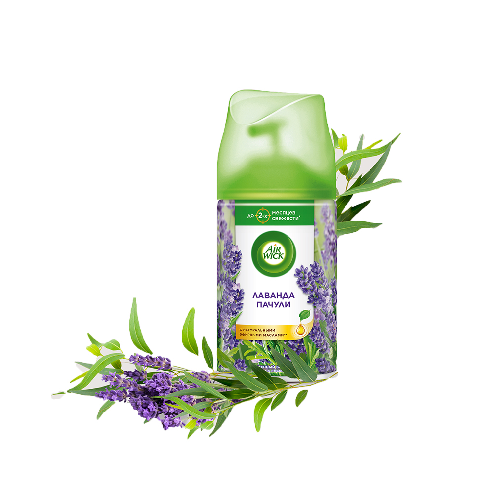 Освежителя воздуха Air Wick Freshmatic Pure 250мл Древесный Пачули и Эвкалипт сменный баллон