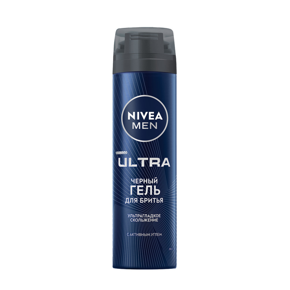 Гель для бритья NIVEA MEN 200мл Черный гель для бритья ULTRA 4
