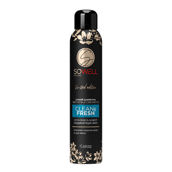 Шампунь для волос SoWell 200мл Сухой Clean & Fresh, чистота и свежесть