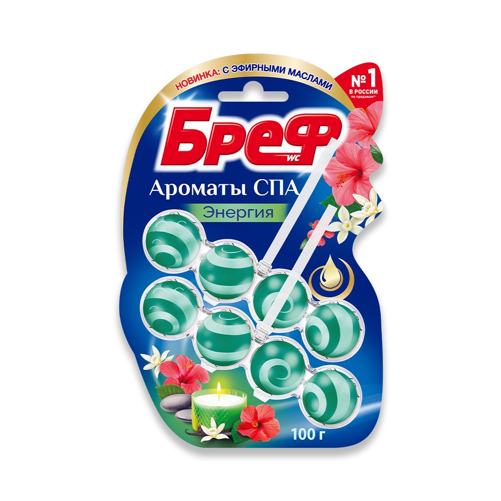 Туалетный блок БРЕФ 2x50г Ароматы СПА Энергия